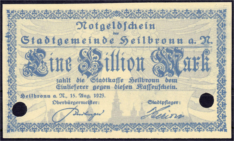 Banknoten

Deutsches Notgeld und KGL

Heilbronn (Württemberg)

Stadt, 1 Bi...