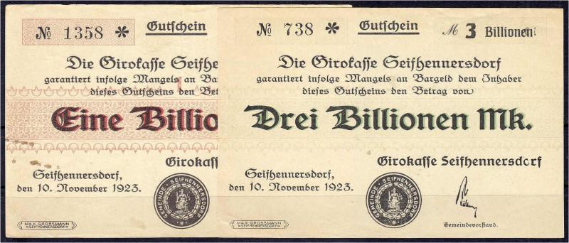 Banknoten

Deutsches Notgeld und KGL

Seifhennersdorf (Sachsen)

Girokasse...