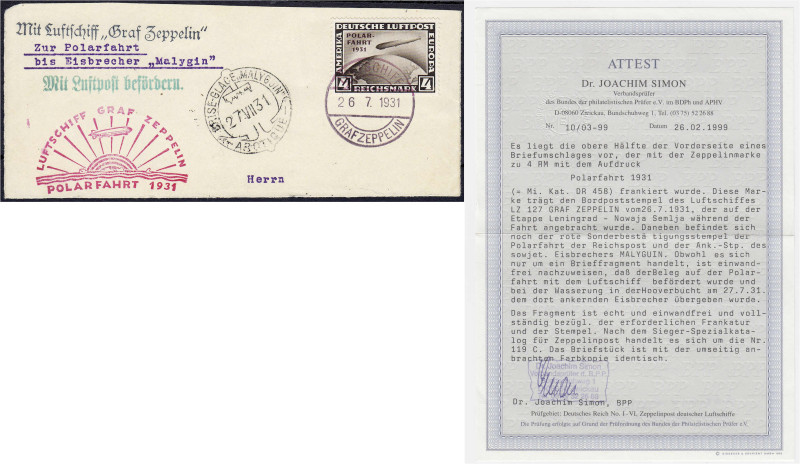 Briefmarken

Deutschland

Deutsches Reich

4 M Polarfahrt 1931, sauber ges...