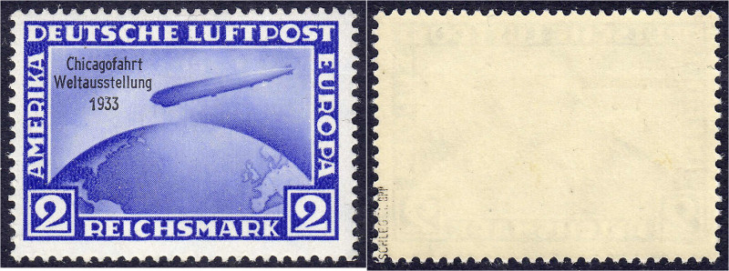 Briefmarken

Deutschland

Deutsches Reich

2 Mark Chicagofahrt 1933, postf...