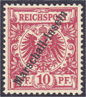 Briefmarken

Deutschland

Deutsche Kolonien

Marshall-Inseln

10 Pf. Freimarke 1897/1900, postfrische Luxuserhaltung, auf kleiner Siegerkarte,...