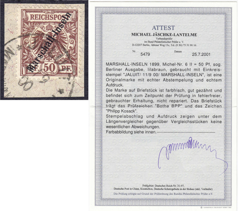 Briefmarken

Deutschland

Deutsche Kolonien

Marshall-Inseln

50 Pf. Kro...