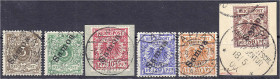 Briefmarken

Deutschland

Deutsche Kolonien

Samoa

3 Pf. - 50 Pf. Freimarken 1900/1901, kompletter Satz in gestempelter Erhaltung, die 10 Pf....