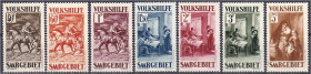 Briefmarken

Deutschland

Deutsche Kolonien

Deutsche Abstimmungsgebiete, Saargebiet

40 C. - 10 Fr. Volkshilfe (Gemälde III) 1931, kompletter...