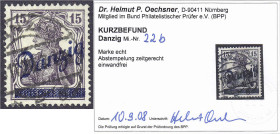 Briefmarken

Deutschland

Deutsche Kolonien

Freie Stadt Danzig

15 Pf. Freimarke 1920, schwarzbraunviolett, Farbe ,,b", sauber gestempelt. Ku...