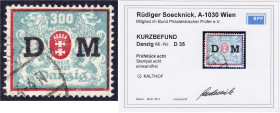 Briefmarken

Deutschland

Deutsche Kolonien

Freie Stadt Danzig, Dienstmarken

300 M. Dienstmarke Staatswappen 1922, gestempelte Erhaltung. Ku...