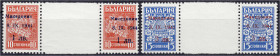 Briefmarken

Deutschland

Deutsche Kolonien

Deutsche Besetzungsausgaben 1939/1945, Mazedonien

1 L. auf 10 St. + 3 L. auf 15 St. Freimarken 1...