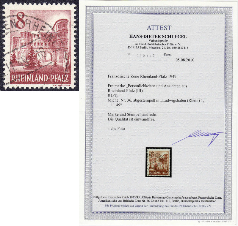 Briefmarken

Deutschland

Alliierte Besetzung (Französische Zone)

Rheinla...