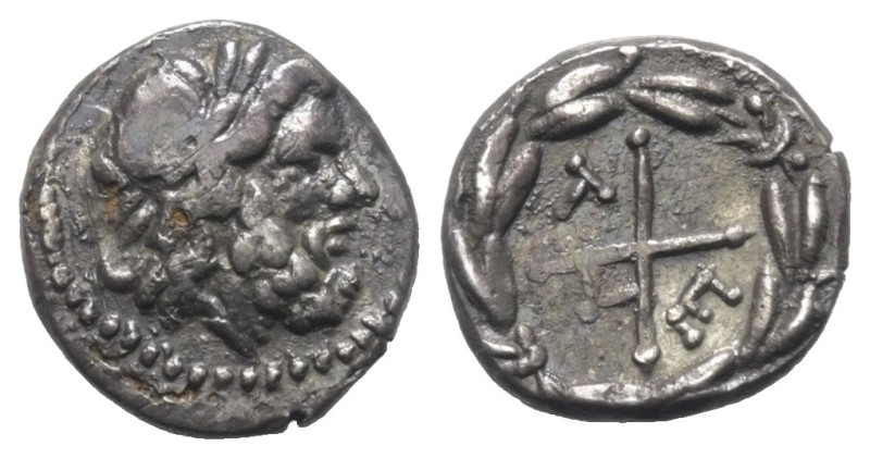 Achaia. Achaischer Bund.

 Hemidrachme (Silber). Ca. 88 - 30 v. Chr. Tegea.
V...