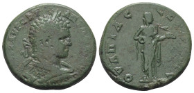 Thrakien. Serdika. Caracalla (197 - 217 n. Chr.).

 Bronze.
Vs: Büste mit Lorbeerkranz und Panzer rechts.
Rs: Hygieia nach rechts stehend und eine...