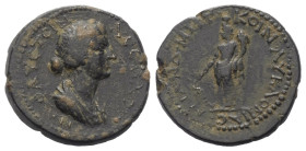 Lykaonien. Laranda. Faustina II. (gest. 176 n. Chr.).

 Bronze.
Vs: Drapierte Büste der Faustina rechts.
Rs: Tyche mit Füllhorn und Ruder nach lin...