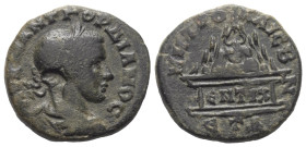 Kappadokien. Kaisareia (Caesarea). Gordianus III. (238 - 244 n. Chr.).

 Bronze. 241 n. Chr. (Jahr 4).
Vs: Büste mit Lorbeerkranz, Paludament und P...