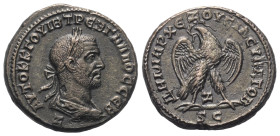Seleukis und Pierien. Antiochia am Orontes. Trebonianus Gallus (251 - 253 n. Chr.).

 Tetradrachme (Billon). 252 - 253 n. Chr.
Vs: Büste mit Lorbee...