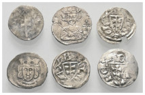 Mittelalter - Lots.


Ungarn - Königreich. 
Bela III. (1172 - 1196).
Bela IV. (1235 - 1270).
Karl Robert (1307 - 1342).

Lot (6 Stück, Silber)...