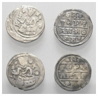 Mittelalter - Lots.


Ungarn.
Stephan V. (1270 - 1272)

Lot (4 Stück, Silber): Denar.
Vs: *S*/TEPH/ANRE/*X*.
Rs: Hüftbild mit Kreuzglobus und ...