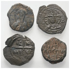 Mittelalter - Lots.


Antiochia - Fürstentum. 
Tancred (1101 - 1103 und 1104 - 1112).

Lot (4 Stück, Kupfer): Follis.
Vs: Büste des St. Petrus ...