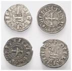 Mittelalter - Lots.


Kreuzfahrer - Fürstentum Achaia.

Lot (4 Stück, Silber): Denare von Philipp von Savoyen (1301 - 1307) und Philipp von Taren...