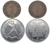 Medaillen - Lots.


Deutschland.

Lot (2 Stück).
Marke (Aluminium). 1932.
Propagandamarke der NSDAP. WÄHLT LISTE 10. 24. April 1932.

26 mm. ...