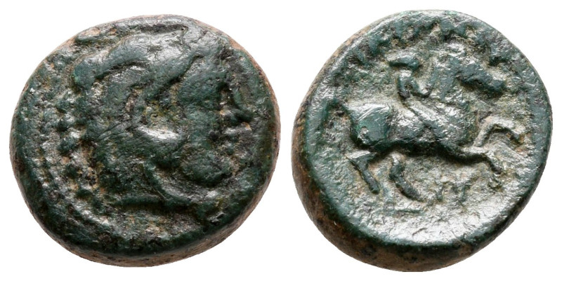 Kings of Macedon. Uncertain mint. Philip II of Macedon 359-336 BC. 
Bronze Æ
...