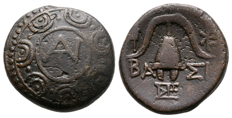 Kings of Macedon. Uncertain mint. Antigonos I Monophthalmos 320-301 BC. 
Bronze...