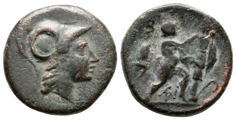 Kings of Macedon. Uncertain mint. Antigonos II Gonatas 277-239 BC. 
Bronze Æ
...