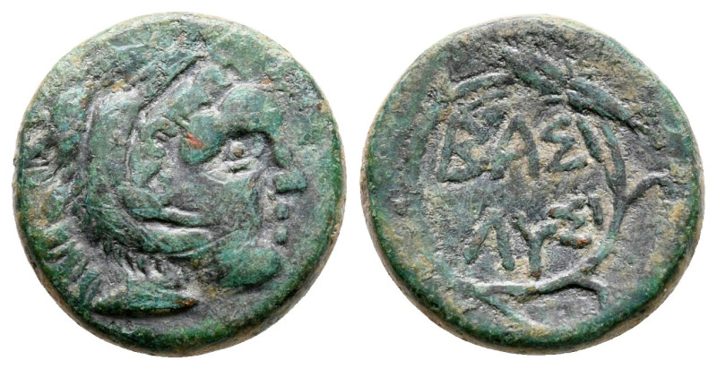 Kings of Thrace. Uncertain mint. Macedonian. Lysimachos 305-281 BC. 
Bronze Æ
...