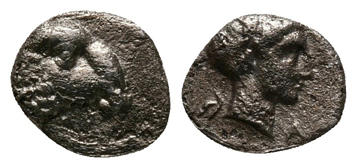 Caria. Kasolaba circa 450-400 BC. 
Hemiobol AR

7 mm, 0,35 g



very fine