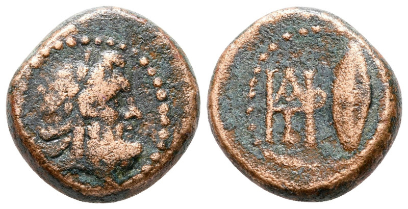 Kings of Galatia. Deiotaros 62-40 BC. 
Bronze Æ

16 mm, 5,01 g



fine