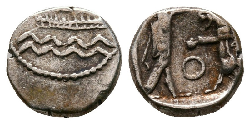 Phoenicia. Sidon. Time of Baalshallim II 401-366 BC. 
1/16 Shekel AR

9 mm, 0...