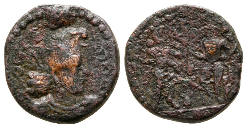 Kushano-Sasanian. Hormizd I AD 265-295. 
Drachm Æ

15 mm, 2,32 g



nearl...