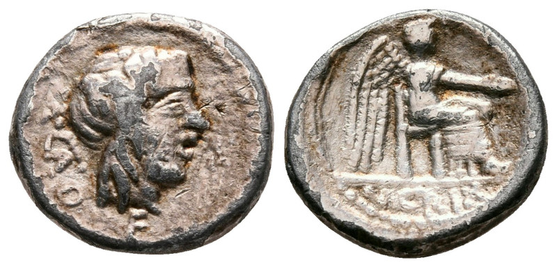 M. Porcius Cato 89 BC. Rome
Quinarius AR

14 mm, 1,94 g



nearly very fi...