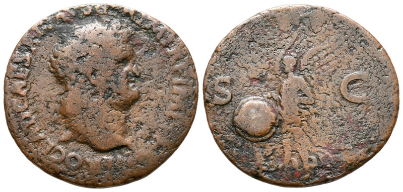 Nero, as Caesar AD 50-54. Lugdunum
As Æ

28 mm, 7,44 g



nearly very fin...