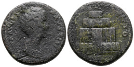 Diva Faustina I AD 140-141. Rome. Sestertius Æ