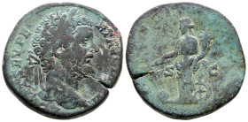 Septimius Severus AD 193-211. Rome. Sestertius Æ