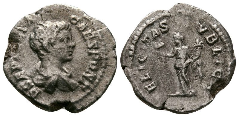 Geta, as Caesar AD 197-209. Rome
Denarius AR

19 mm, 1,73 g



nearly ver...