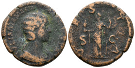 Julia Mamaea. Augusta AD 225-235. Rome. Sestertius Æ