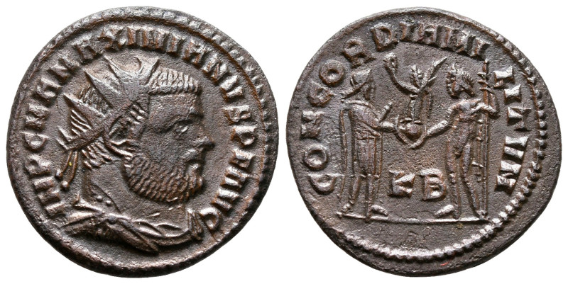 Maximianus Herculius AD 286-305. Cyzicus
Radiatus Æ

21 mm, 3,36 g



ver...