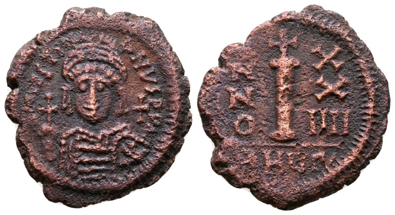 Justinian I AD 527-565. Thessalonica
Decanummium Æ

22 mm, 3,53 g



fine...