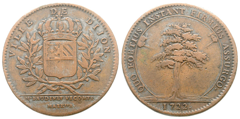 France. Dijon. Louis XV AD 1715-1774.
Jeton AE 1722

30 mm, 7,98 g



ver...