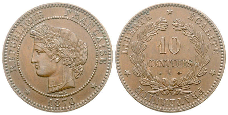 France. Paris. Third Republic AD 1870-1940.
10 Centimes CU 1870

30 mm, 9,71 ...