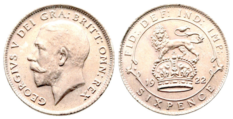 Great Britain. London. George V AD 1910-1936.
6 Pence AR 1922

19 mm, 2,82 g...