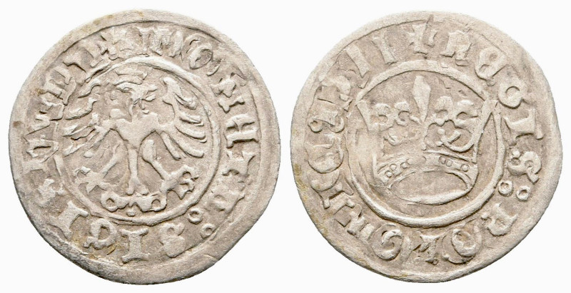 Poland. Sigismund I AD 1506-1548.
1/2 Groschen AR

18 mm, 0,88 g



very ...