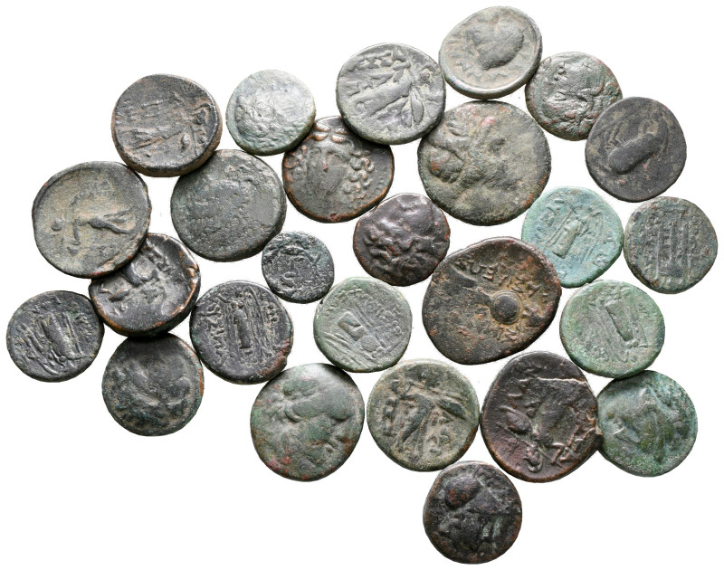 Lot of ca. 26 greek bronze coins / SOLD AS SEEN, NO RETURN!

very fine