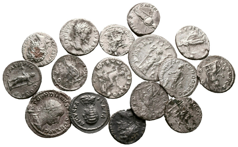 Lot of ca. 16 roman silver coins / SOLD AS SEEN, NO RETURN! 

very fine