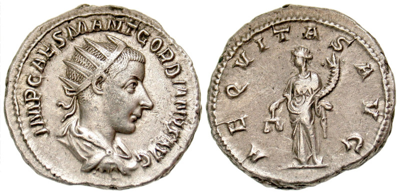 "Gordian III. A.D. 238-244. AR antoninianus. Antioch mint, struck A.D. 238-239. ...