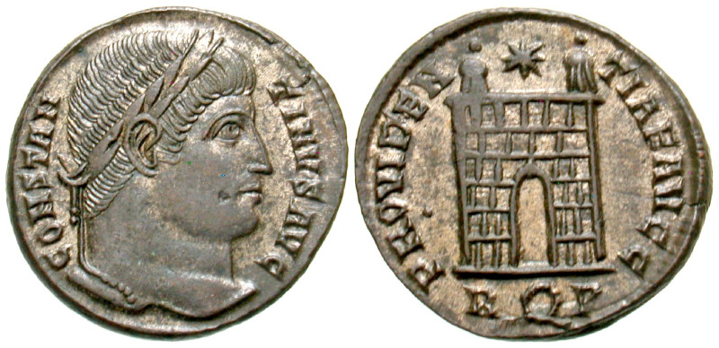 "Constantine I. A.D. 307/10-337. AE3 (18.6 mm, 2.63 g, 7 h). Rome mint, Struck A...