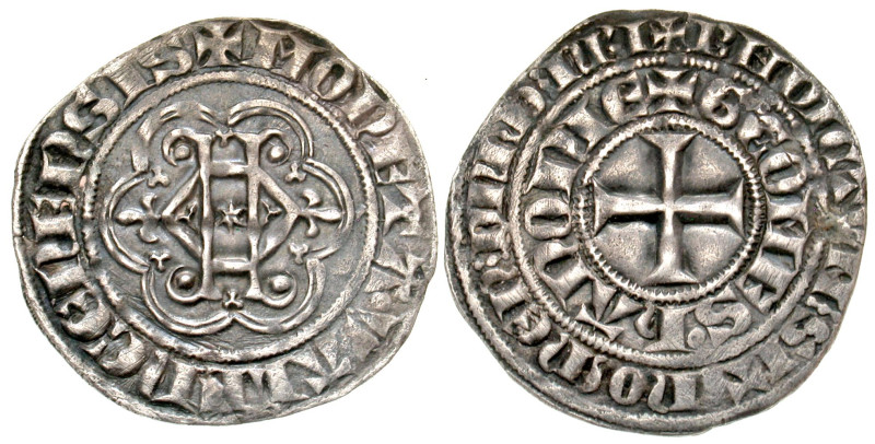 "Low Countries, Hainaut. William II. 1337-1345. AR gros (24.1 mm, 2.13 g, 6 h). ...