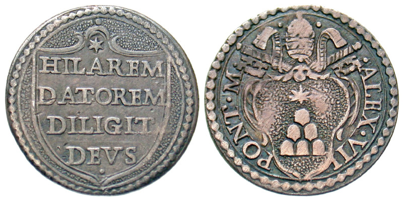 "Papal States, Roma. Alexander VII. 1655-1667. AR grosso (18.4 mm, 1.49 g, 6 h)....