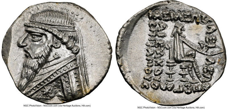 PARTHIAN KINGDOM. Mithradates II (ca. 121-91 BC). AR drachm (20mm, 4.20 gm, 11h)...