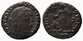 Licinius I. (321-323 AD). Follis. (19mm, 2,74g) Nicomedia. Obv: IMP C VAL LICIN LICINIVS P F AVG. cuirassed bust of Licinius right. Rev: IOVI CONSERVA...